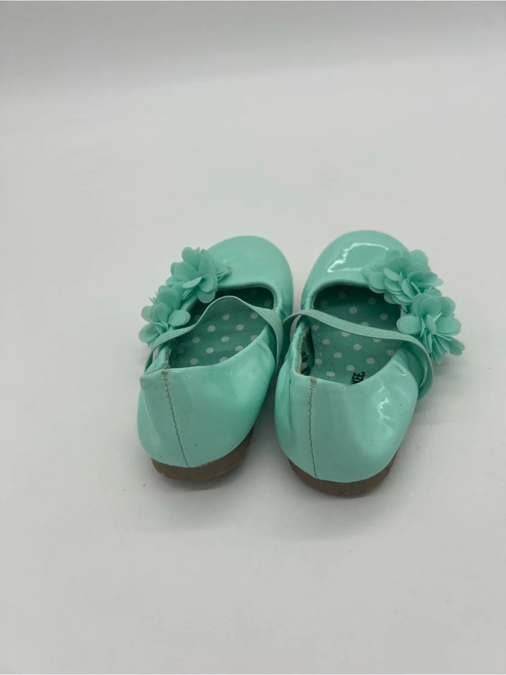 Cherokee Girls Green Floral Shoes Sz 6